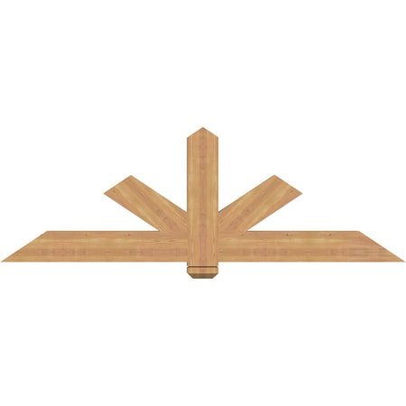 Ekena Millwork Kennewick Timber Gable Bracket, Western Red Cedar, 72"W x 24"H x 3 1/2"D x 5 1/2"F, 8/12 Pitch GBW072X24X0406KEN00SWR